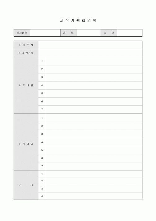 제작 기획 회의록