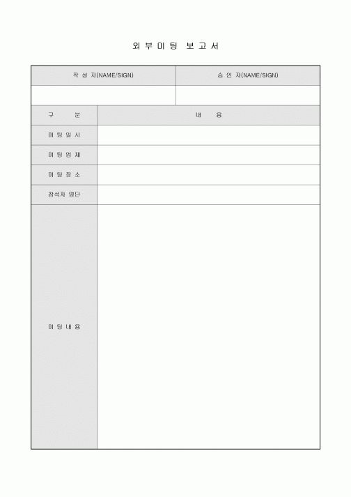 외부 미팅 보고서