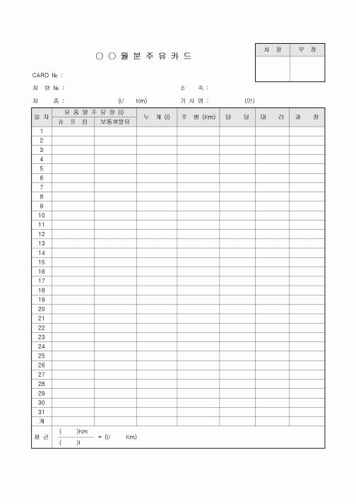주유카드(월간)