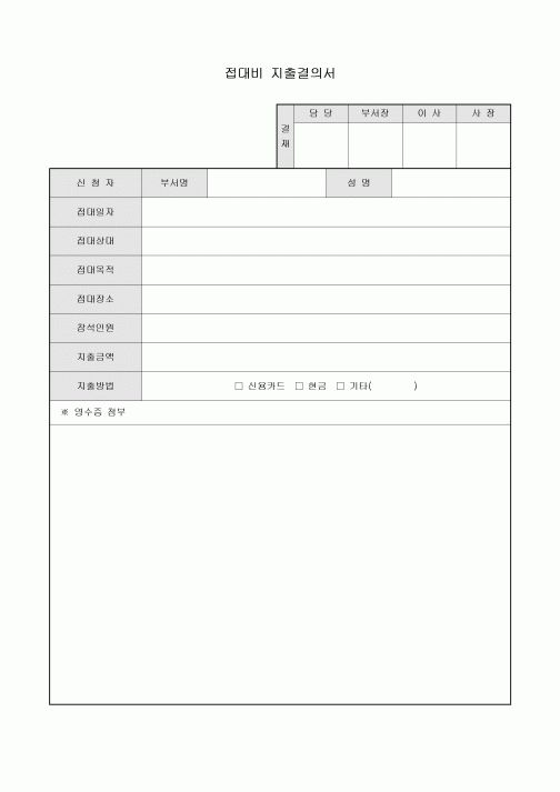 지출결의서(접대비)