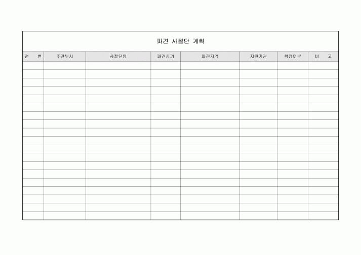파견사절단 계획