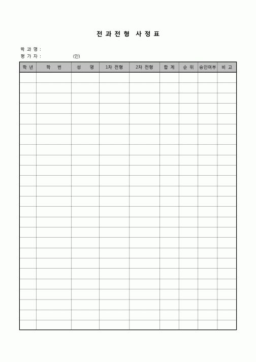 (운영) 전과전형사정표